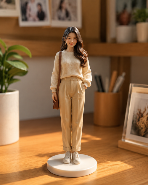 Custom 3D Portrait Figurine - Personalized Hand-Finished Photo Statue