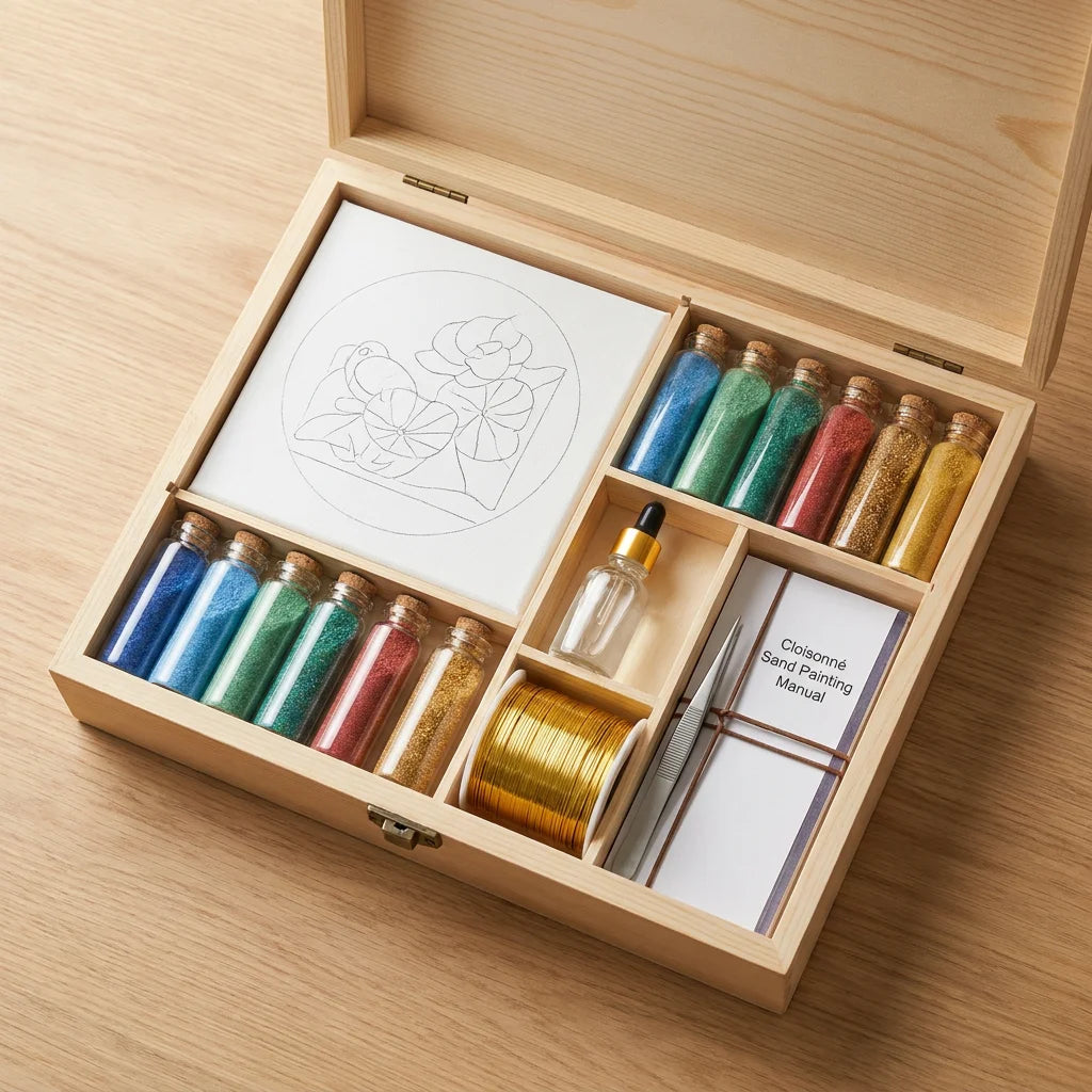 Bespoke Custom Cloisonné Filigree Sand Painting DIY Kit - Wooden Frame Included