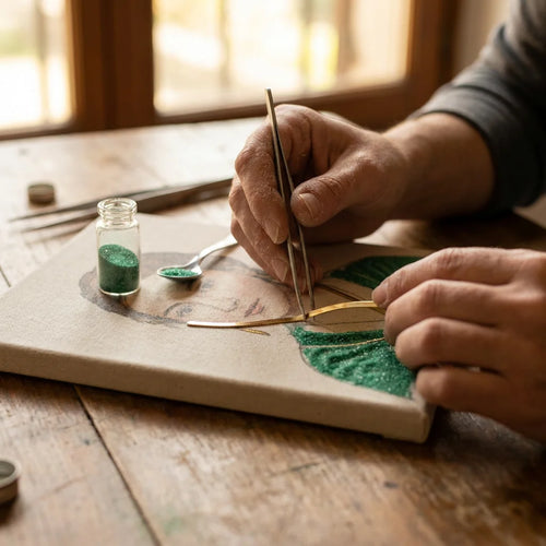 Bespoke Custom Cloisonné Filigree Sand Painting DIY Kit - Wooden Frame Included