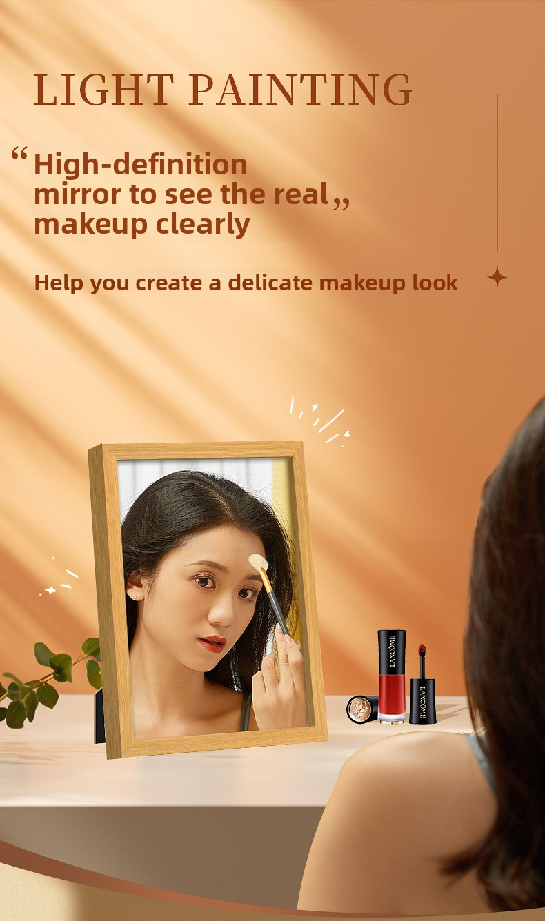 Custom Photo Light Frame - Mirror by Day, Glowing Art by Night